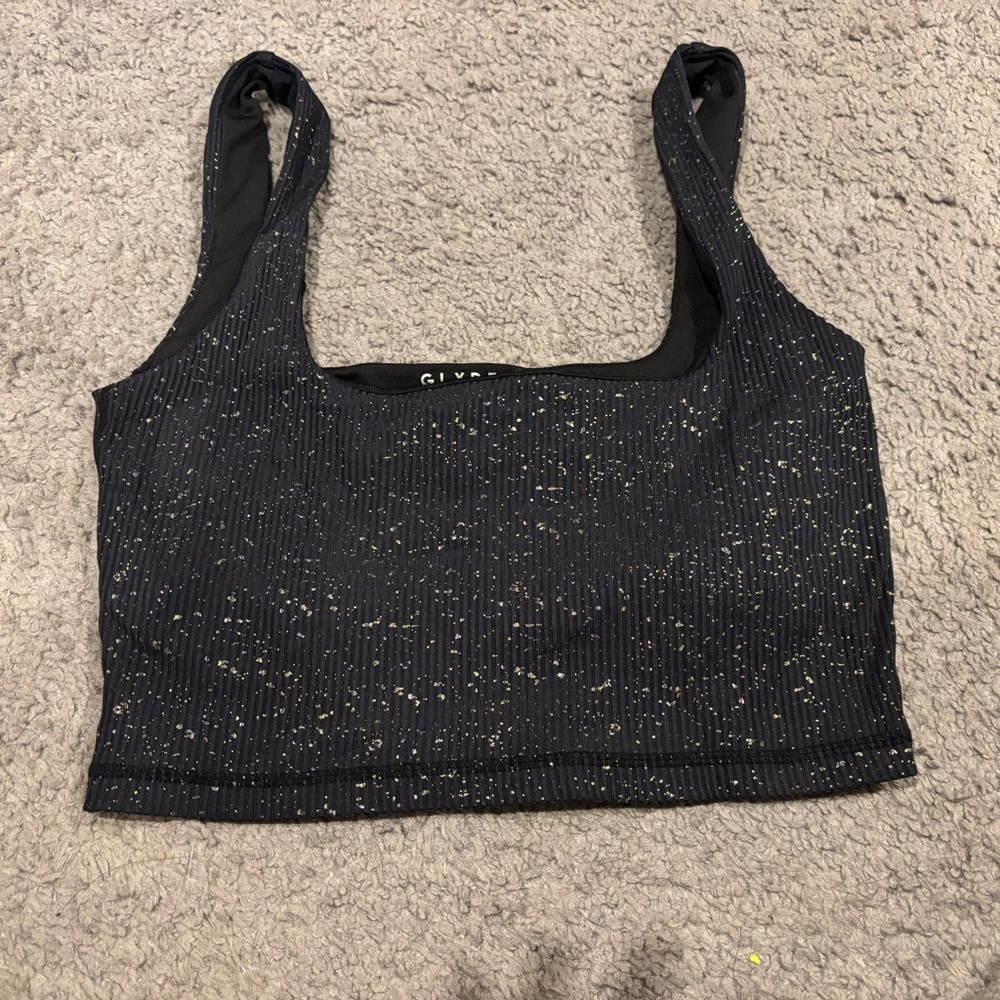 GLYDER Black and Silver Women's Top